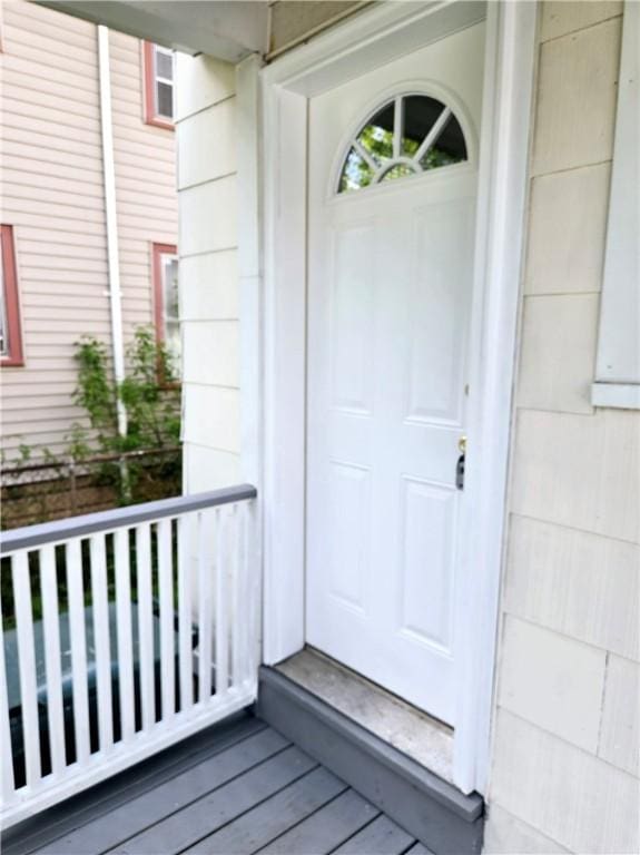 view of doorway to property