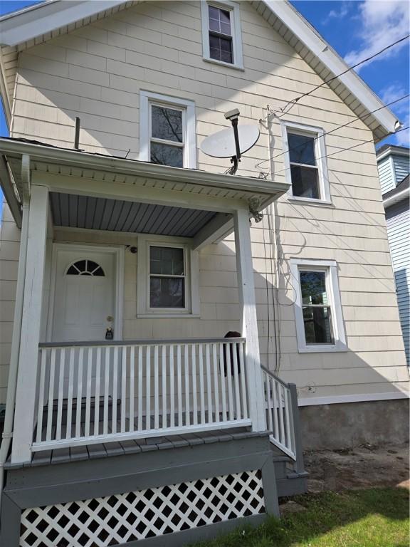 exterior space with covered porch