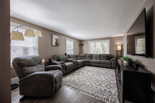 living room featuring wood finished floors