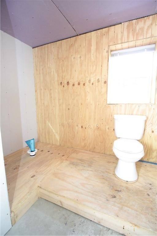 200 Mertz Rd, Bainbridge, NY 13733 - bathroom featuring wooden walls and toilet