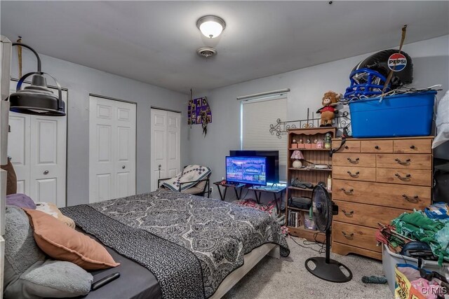 25082 Ridge Rd, Watertown-Town, NY 13601 - carpeted bedroom with visible vents and multiple closets