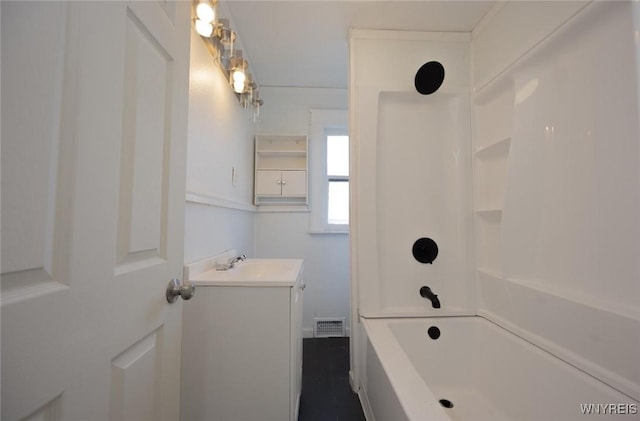 1126 La Salle Ave, Niagara Falls, NY 14301 - full bath with vanity,  shower combination, and visible vents