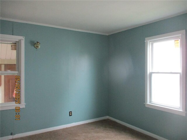26 Balcom Ave, Corning, NY 14830 - carpeted spare room with crown molding and baseboards