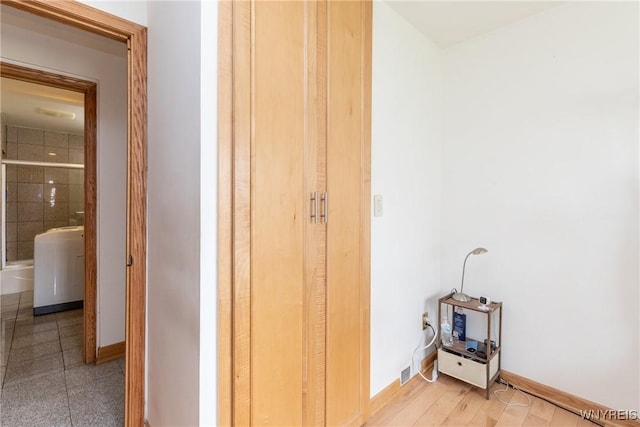 corridor with baseboards