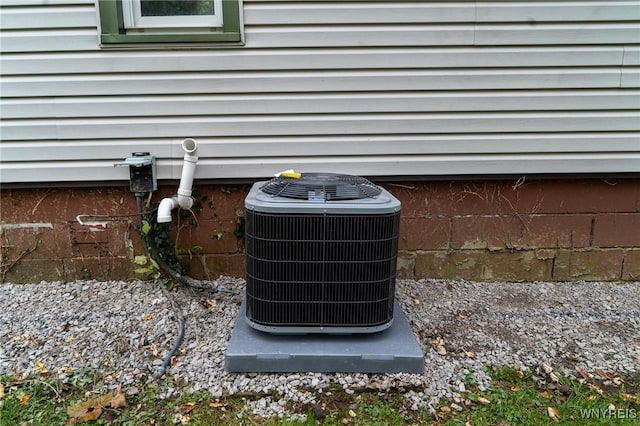 exterior details featuring central AC unit