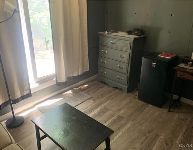 bedroom with wood finished floors