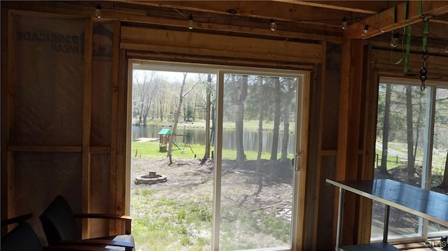 11 Lake Pennock Dr, Orwell, NY 13144 - doorway with a water view