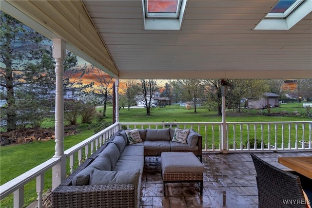 view of patio / terrace with an outdoor hangout area