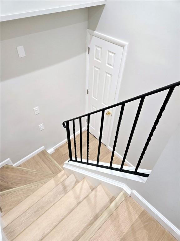 stairs with baseboards