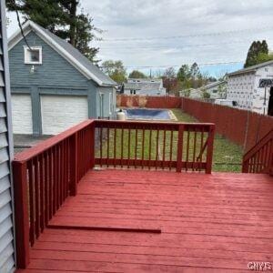 118 Ruhamah Ave, Onondaga, NY 13205 - wooden deck with a fenced backyard