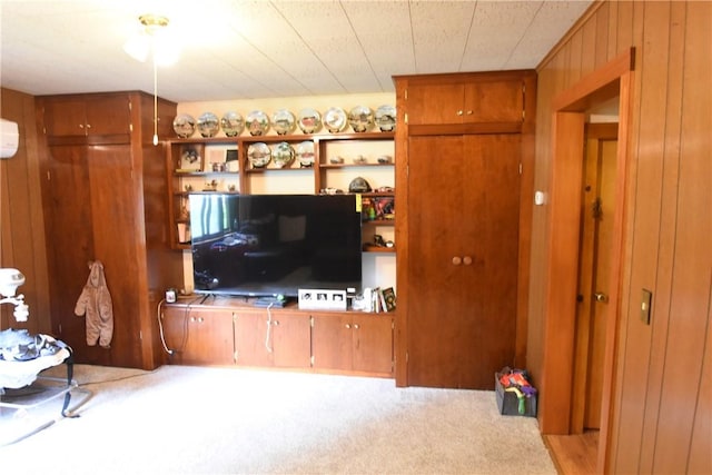 view of carpeted living area