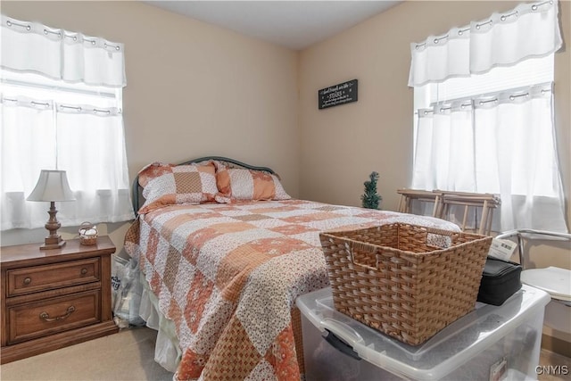 bedroom with multiple windows