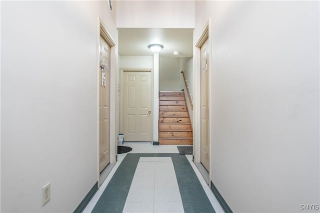 corridor featuring stairs