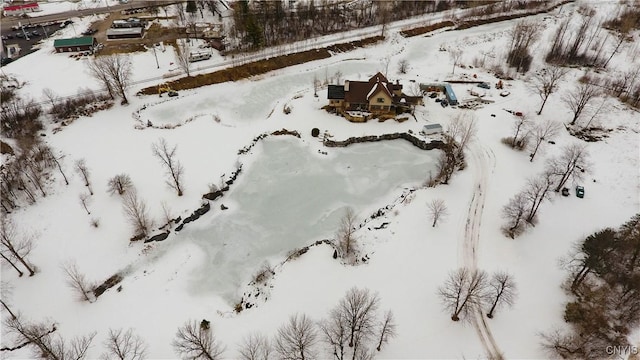 view of snowy aerial view