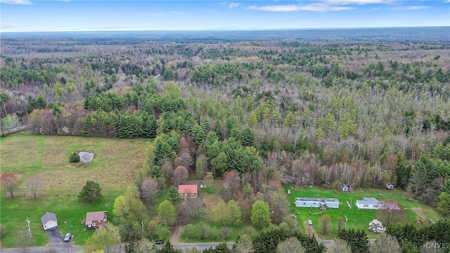216 Harry Bryant Rd, Amboy, NY 13493 - aerial view of property and surrounding area featuring a heavily wooded area