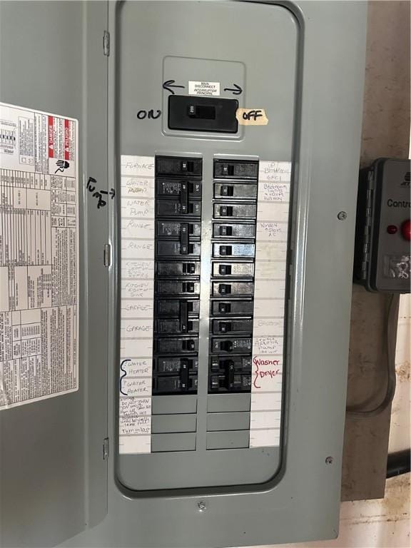 utility room with electric panel