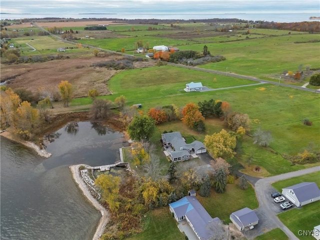 25524 County Route 57, Lyme, NY 13693 - drone / aerial view with a water view and a rural view