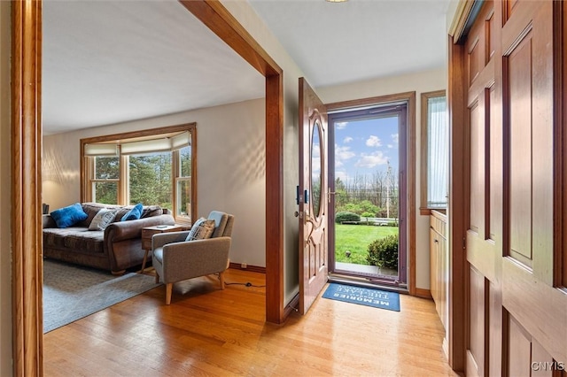 2380 E Lake Rd, Spafford, NY 13152 - foyer featuring light wood-style flooring and baseboards