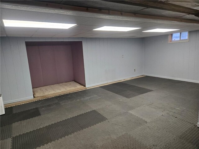 187 Cutler Ave, Corning-City, NY 14830 - carpeted empty room with wood walls