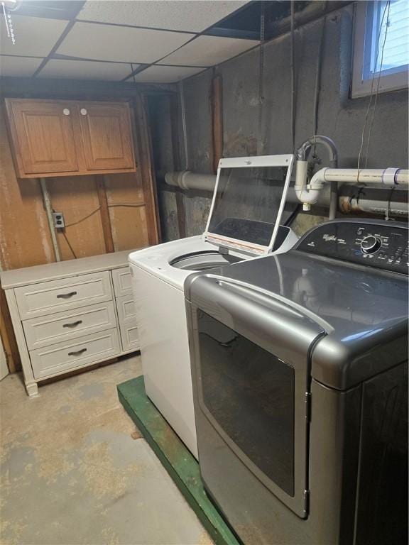 187 Cutler Ave, Corning-City, NY 14830 - laundry area with cabinet space and washer and dryer