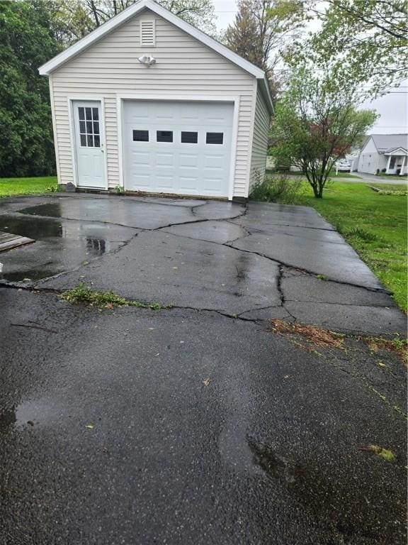 187 Cutler Ave, Corning-City, NY 14830 - detached garage featuring driveway