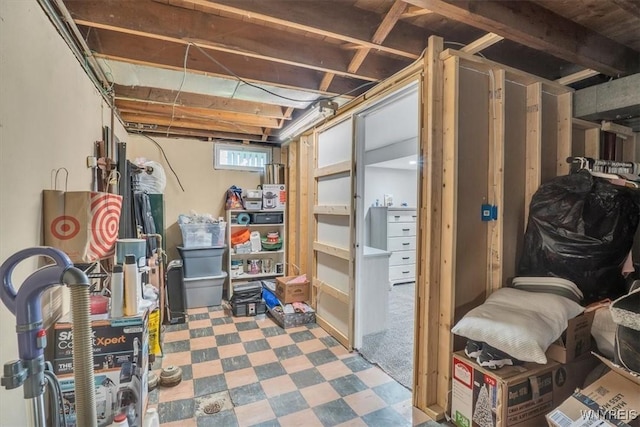 view of storage area