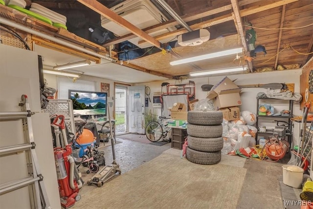 view of storage area