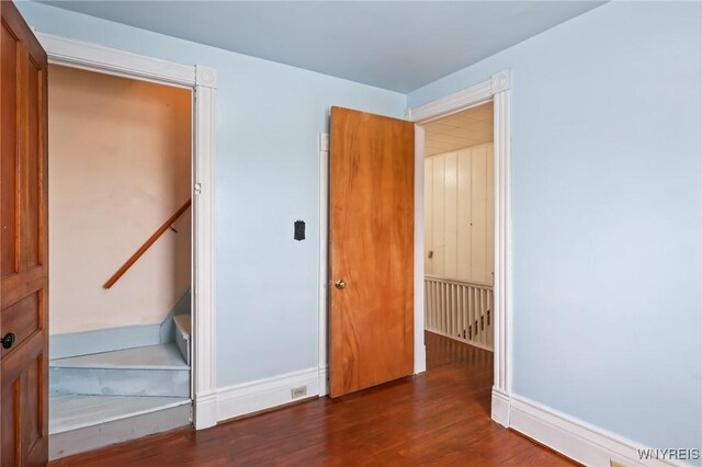 interior space with wood finished floors