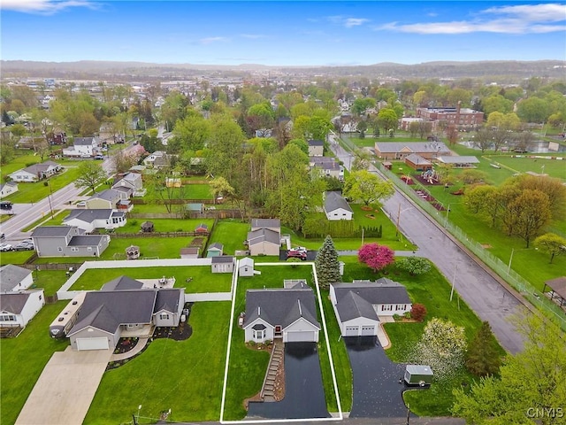 bird's eye view featuring a residential view