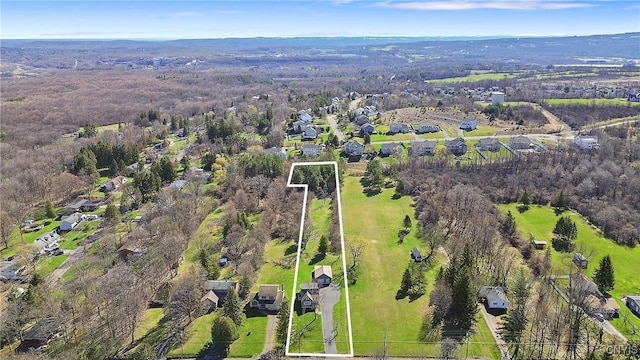 bird's eye view featuring a residential view
