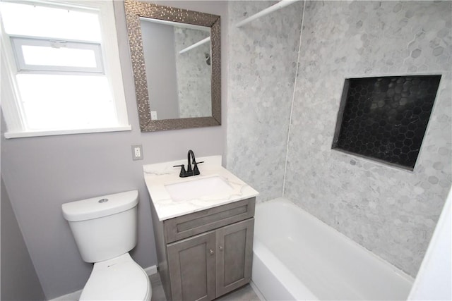 full bath with toilet and vanity