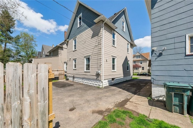 exterior space featuring fence