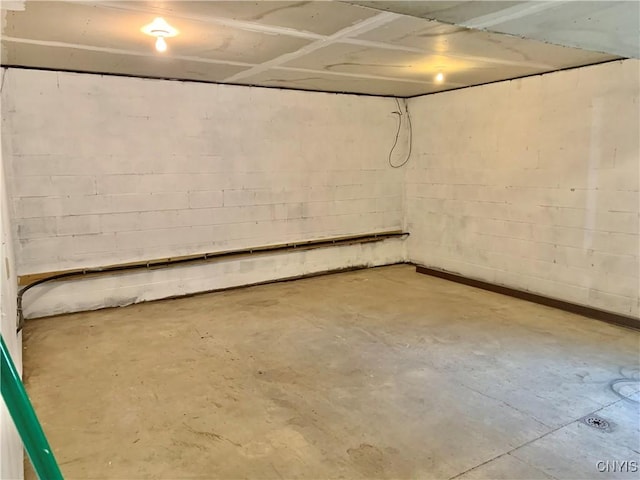 5048 State Route 28, Webb, NY 13420 - unfinished basement with concrete block wall