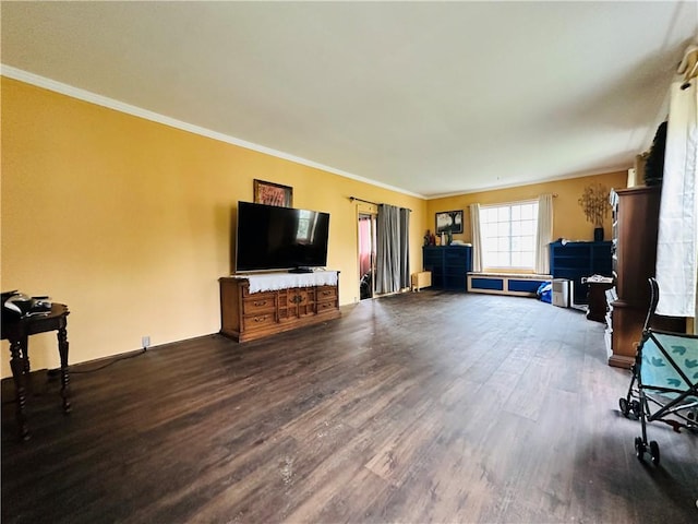 121 E William St, Bath, NY 14810 - living area with crown molding and wood finished floors