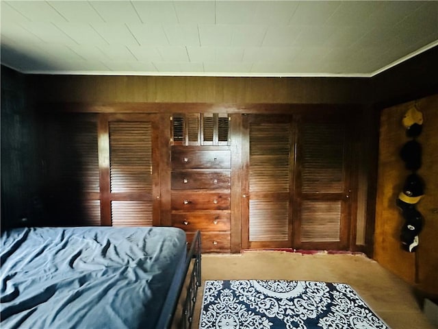 121 E William St, Bath, NY 14810 - bedroom featuring wooden walls