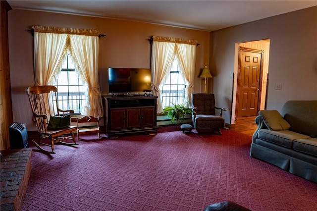 living room with plenty of natural light