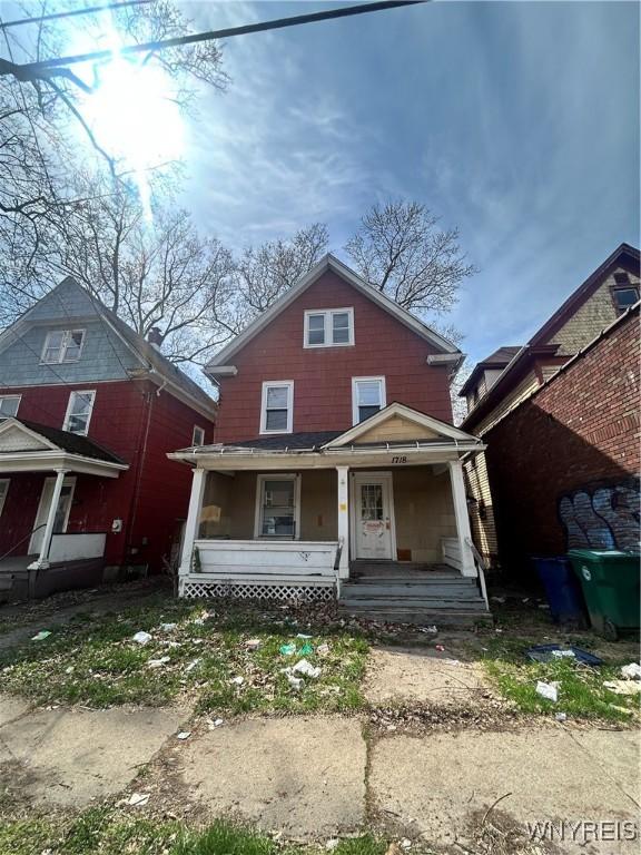 view of front of home with a porch
