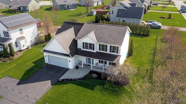 bird's eye view featuring a residential view