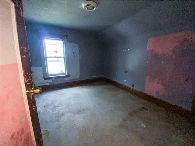interior space with concrete floors