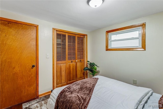 bedroom with a closet