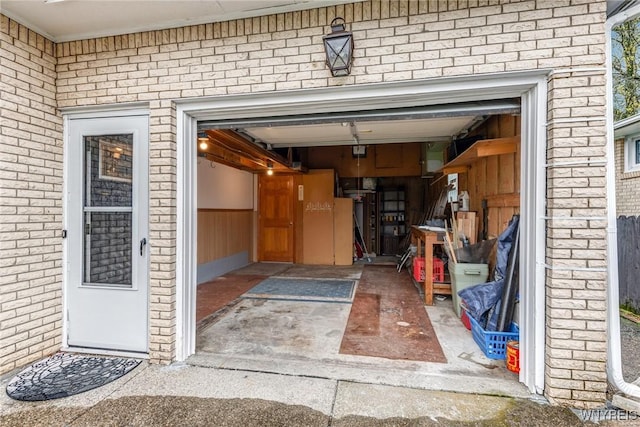garage with driveway
