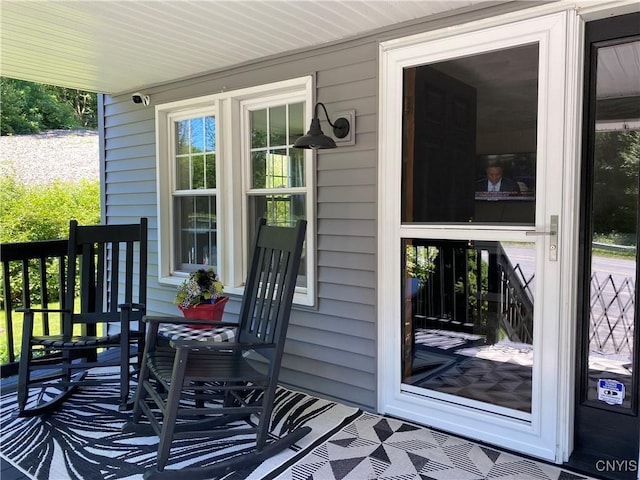 exterior space with a porch