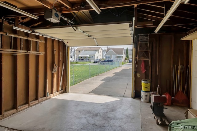 garage featuring a garage door opener