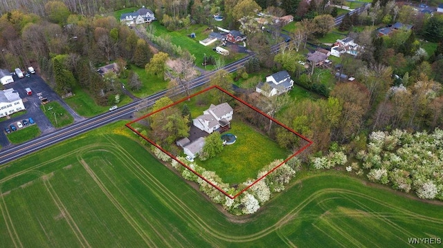 aerial view of property's location featuring property boundaries highlighted