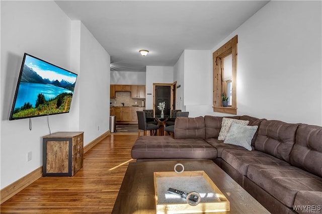 58 Park St, Buffalo, NY 14201 - living area featuring wood finished floors and baseboards