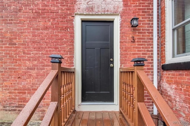 58 Park St, Buffalo, NY 14201 - doorway to property with brick siding