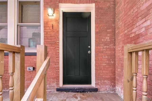 58 Park St, Buffalo, NY 14201 - doorway to property with brick siding