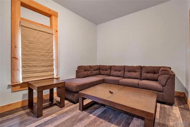58 Park St, Buffalo, NY 14201 - living area featuring wood finished floors and baseboards