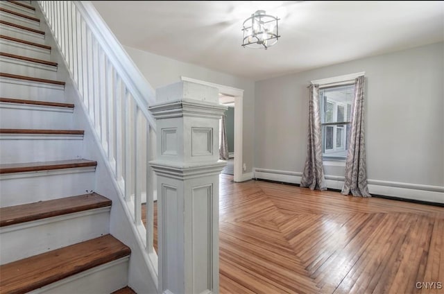 83 Salisbury St, Sandy Creek, NY 13083 - stairs with baseboards and baseboard heating