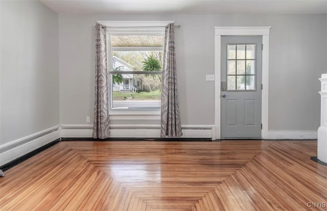 83 Salisbury St, Sandy Creek, NY 13083 - doorway featuring baseboards and plenty of natural light